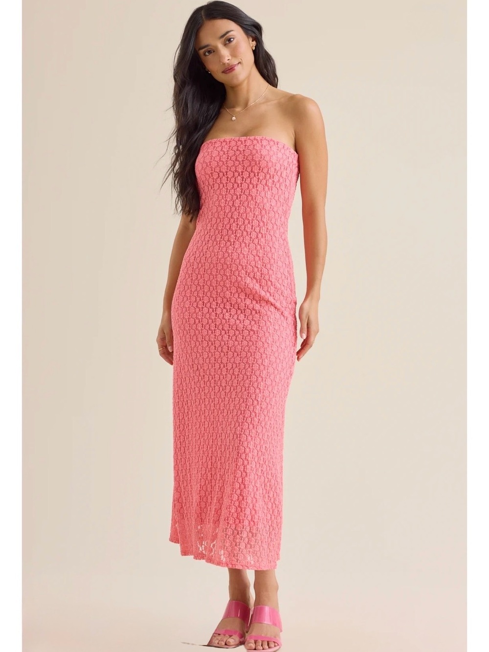 Altar’d State Strapless Lace Midi Dress – NWT - Medium